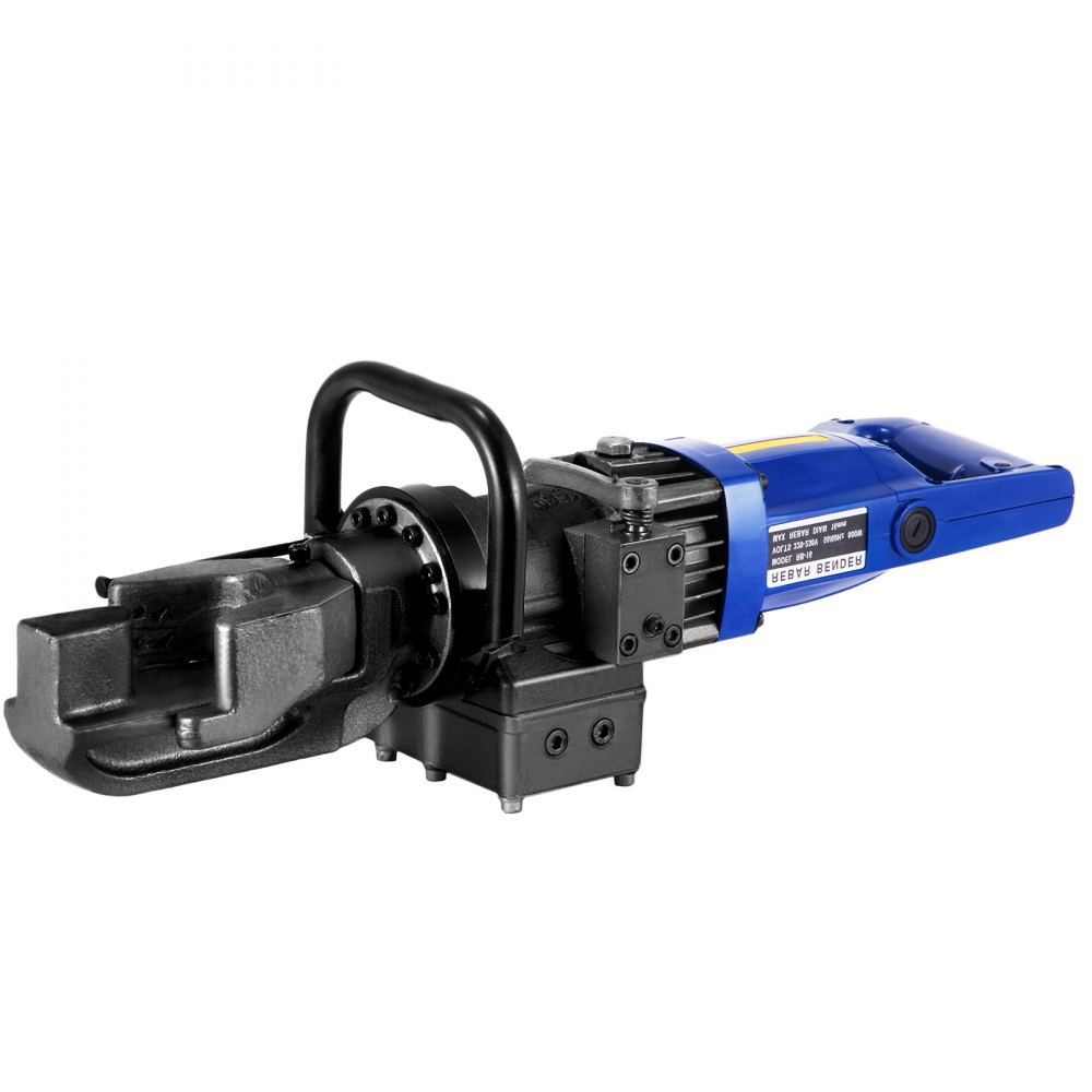 Dobladora de varillas de refuerzo eléctrica portátil VEVOR de 900 W, herramienta para doblar varillas de refuerzo de acero n.° 5 para construcción, diseño compacto y resistente.
