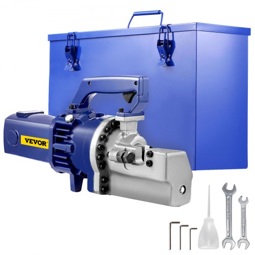 Cortador de barras de refuerzo eléctrico VEVOR, cortador de barras de refuerzo hidráulico eléctrico de 1,7 kW y 110 V con hoja de acero de aleación ajustable Corte de barras de refuerzo de 1 pulgada y 25 mm en 5 segundos