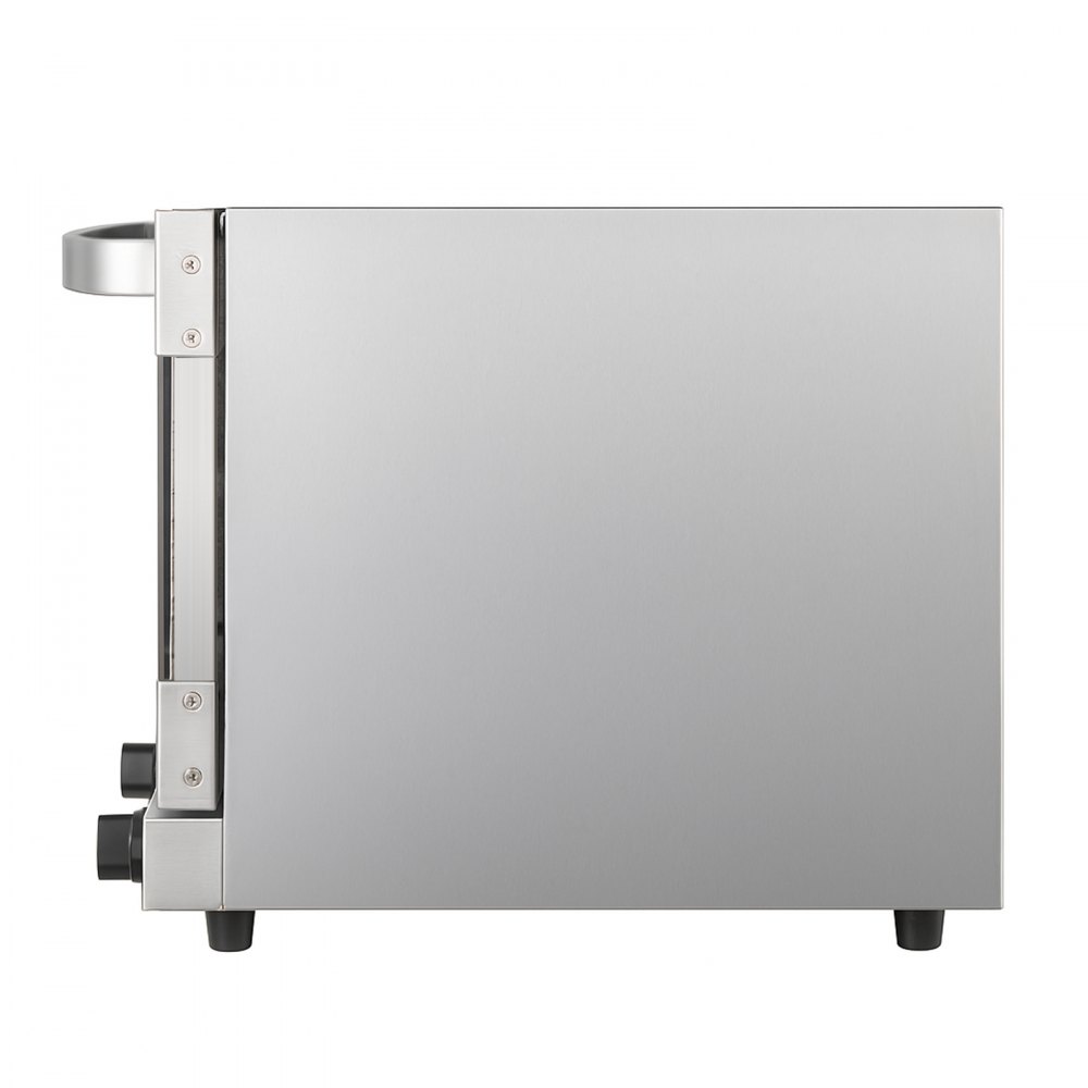 VEVOR Horno de convección comercial, 47 L/43 Qt, encimera de horno convencional de tamaño medio, tostadora de 4 niveles de 1600 W con puerta frontal de vidrio, horno eléctrico para hornear con bandeja