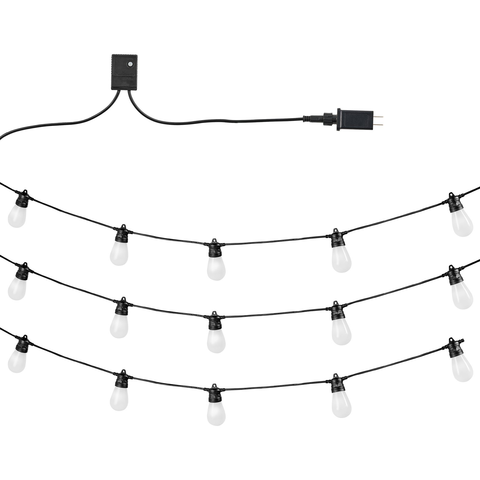 Luces de cadena RGB para exteriores de 50 pies, luces impermeables para patio con control de aplicación
