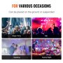 Luces de escenario VEVOR para diversas ocasiones: fiestas en el escenario, bares, bodas y noches familiares.