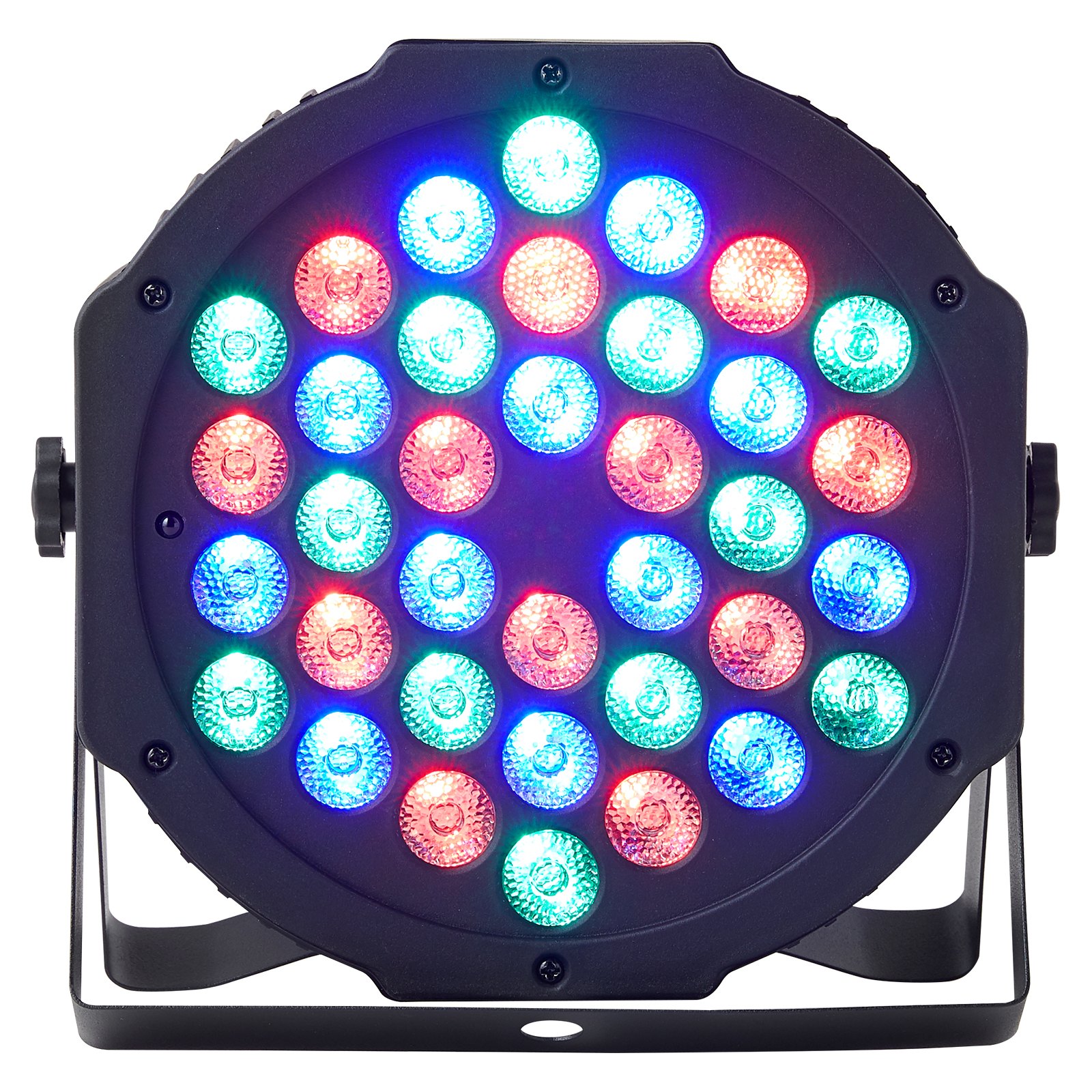 VEVOR 36LED RGB Luz de escenario Luz PAR Luz de discoteca con haz DMX de 7 modos Interior Paquete de 4