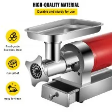 VEVOR Picadora de carne eléctrica 661 libras/hora Máquina picadora de carne de 1100 W picadora de carne eléctrica de 1,5 Hp con 2 placas de molienda