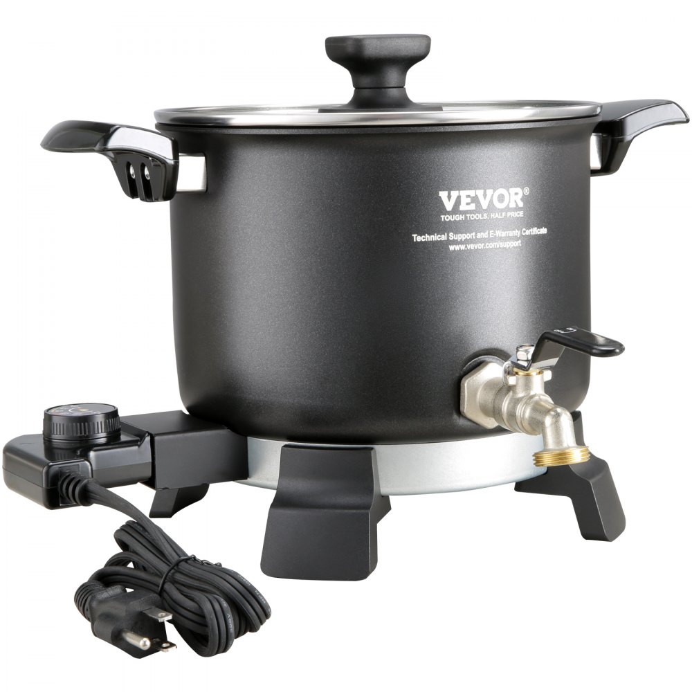 Fundidor de cera VEVOR de 5 litros para fabricación de velas, olla eléctrica grande para fundir cera con pico vertedor fácil, control de temperatura de 4 niveles, fácil de limpiar para velas, jabón, cremas, belleza, producción a granel, negocios o hogar.