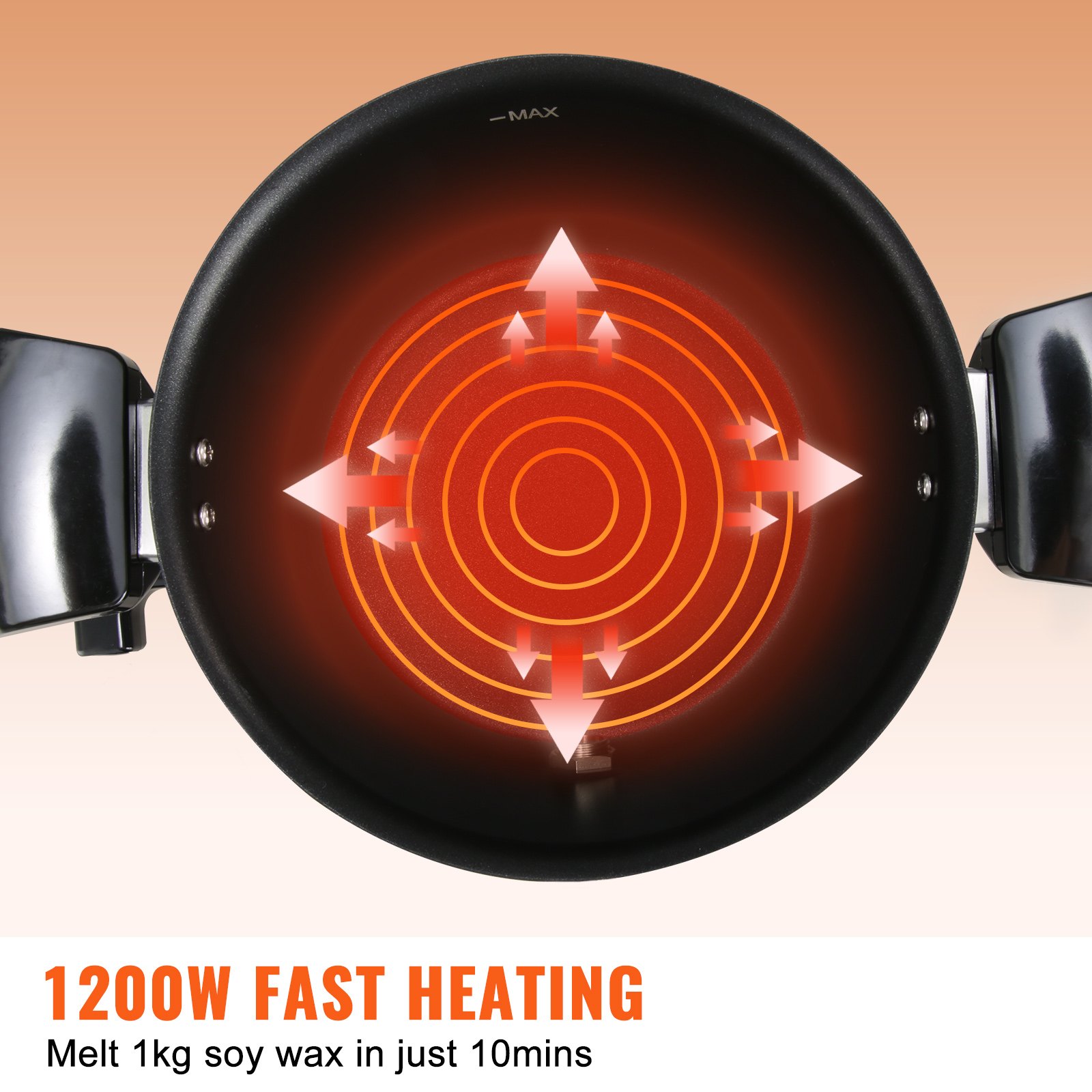 Fundidor de cera VEVOR de 5 litros para fabricación de velas, olla eléctrica grande para fundir cera con pico vertedor fácil, control de temperatura de 4 niveles, fácil de limpiar para velas, jabón, cremas, belleza, producción a granel, negocios o hogar.