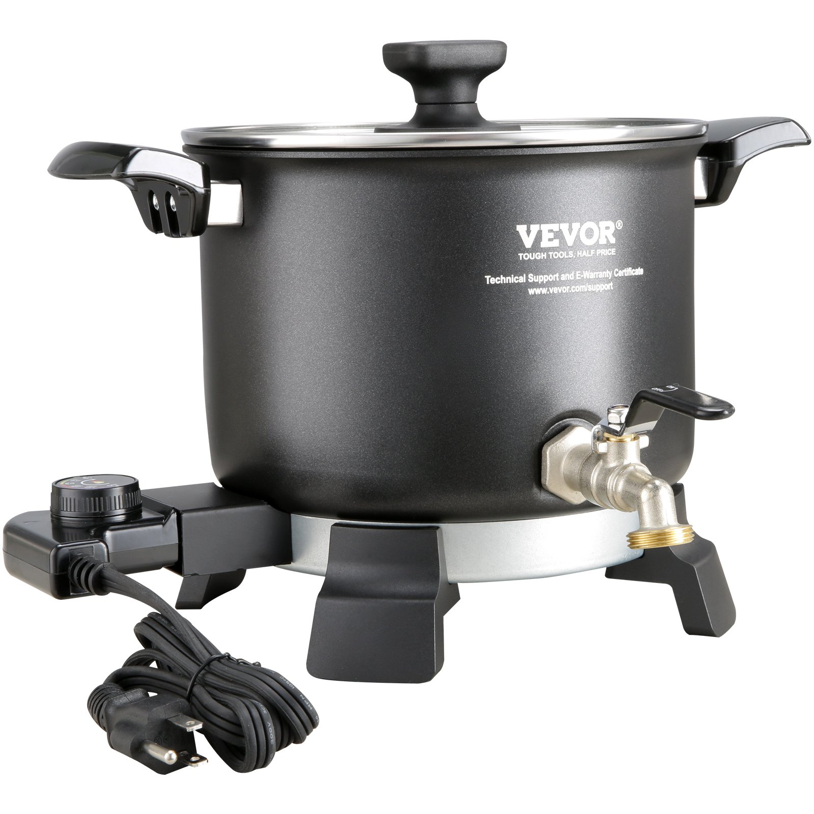 Fundidor de cera VEVOR de 5 litros para fabricación de velas, olla eléctrica grande para fundir cera con pico vertedor fácil, control de temperatura de 4 niveles, fácil de limpiar para velas, jabón, cremas, belleza, producción a granel, negocios o hogar.