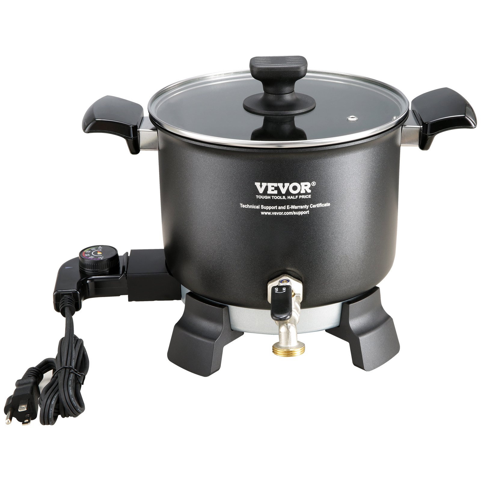 Fundidor de cera VEVOR de 5 litros para fabricación de velas, olla eléctrica grande para fundir cera con pico vertedor fácil, control de temperatura de 4 niveles, fácil de limpiar para velas, jabón, cremas, belleza, producción a granel, negocios o hogar.