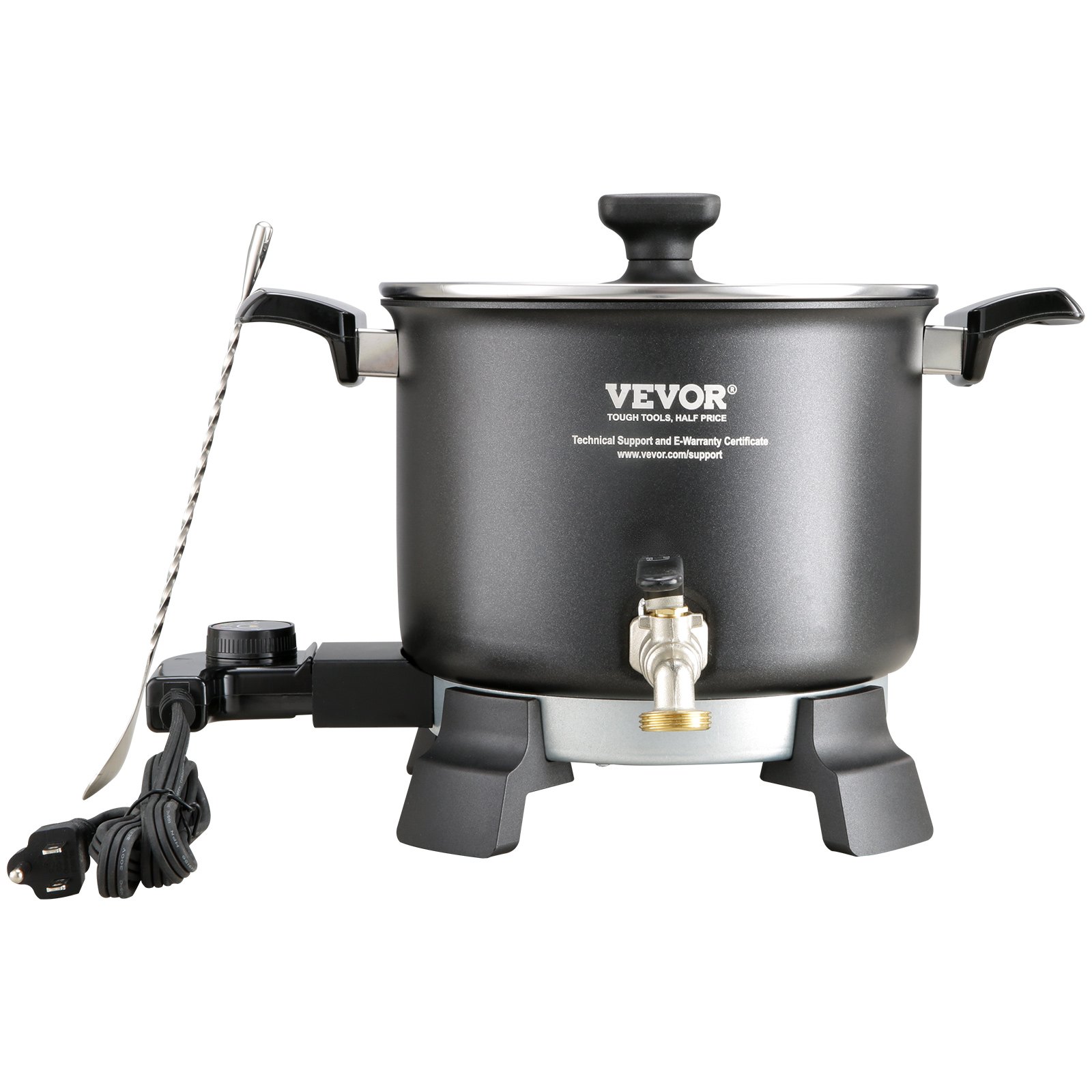 Fundidor de cera VEVOR de 5 litros para fabricación de velas, olla eléctrica grande para fundir cera con pico vertedor fácil, control de temperatura de 4 niveles, fácil de limpiar para velas, jabón, cremas, belleza, producción a granel, negocios o hogar.