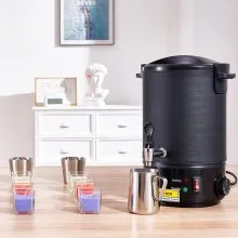 VEVOR - Derretidor de cera para fabricación de velas, 6,5 litros, crisol de cera eléctrico grande, boquilla fácil de verter, control de temperatura de 9 niveles, fácil limpieza para velas, jabón, crema, belleza, producción a granel, negocios o hogar