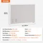 Tablero de corcho blanco VEVOR de 91 x 61 cm con superficie de lino: elegante tablero de anuncios de pared para el hogar, la escuela y la oficina. Tablón de anuncios elegante y funcional.