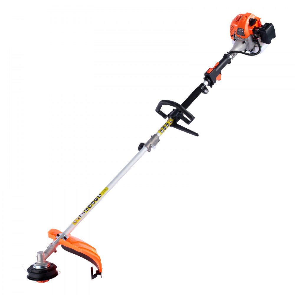Cortasetos de gasolina VEVOR, cortasetos manual de 2 tiempos, 4 en 1, 26 cc, con equipo de protección, incluye cortasetos, cortabordes, desbrozadora y recorta arbustos.