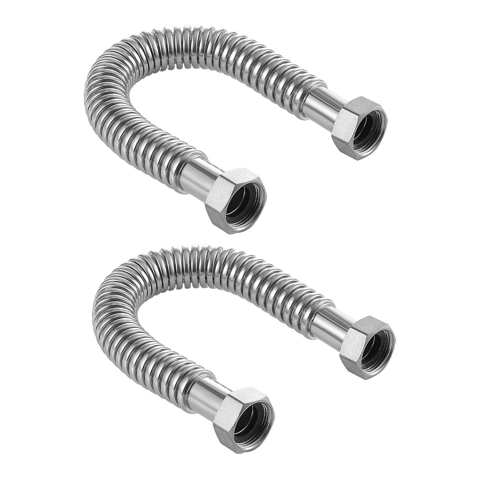 Kit de calentador de agua VEVOR, conector flexible de 45 cm (18 pulgadas), kit de instalación con conexión de entrada y salida FIP de 2,5 cm x FIP de 2,5 cm (1 pulgada) para baño, cocina, lavadero y sala de calderas.