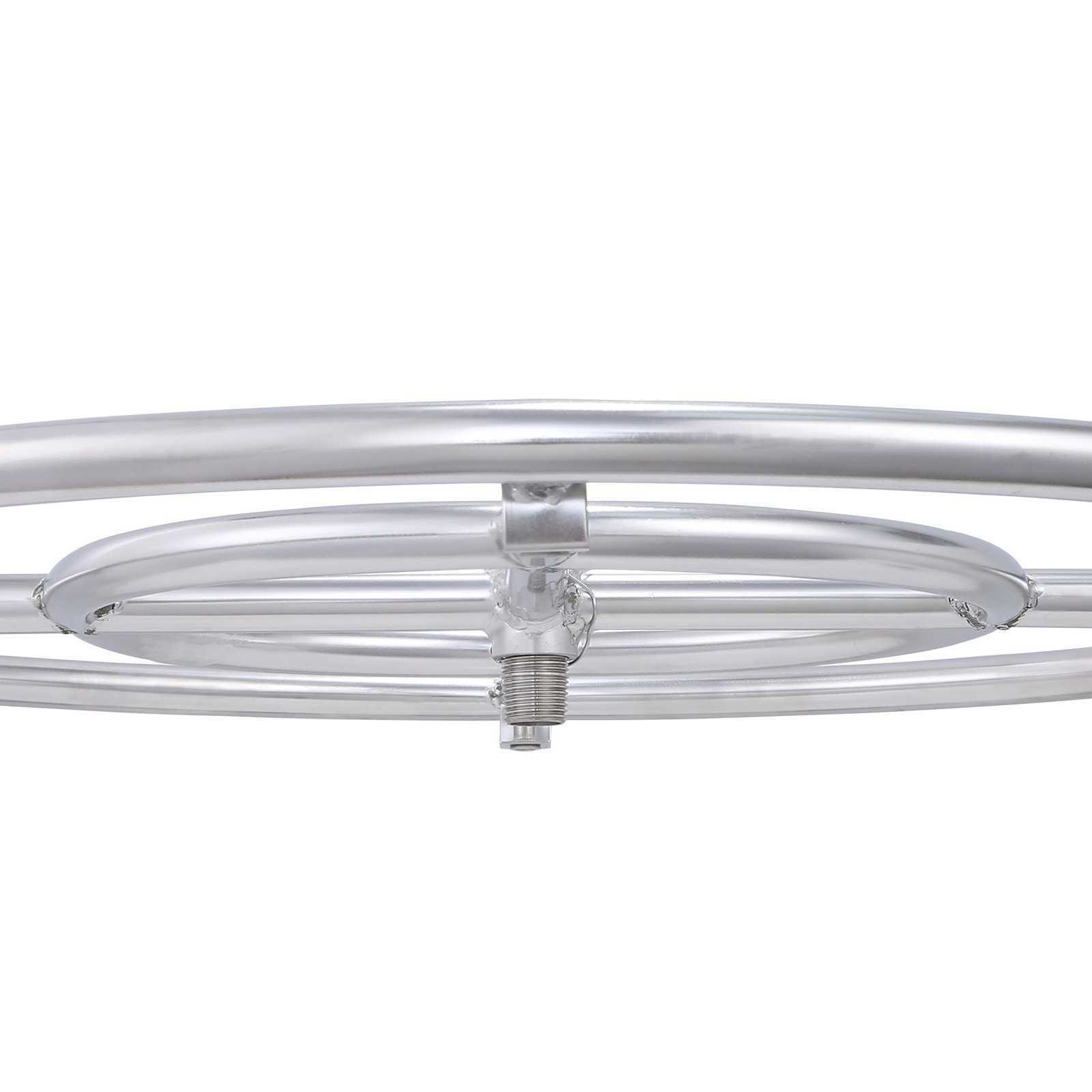 Brasero de fuego circular VEVOR de acero inoxidable con conexiones soldadas y entrada de gas central.
