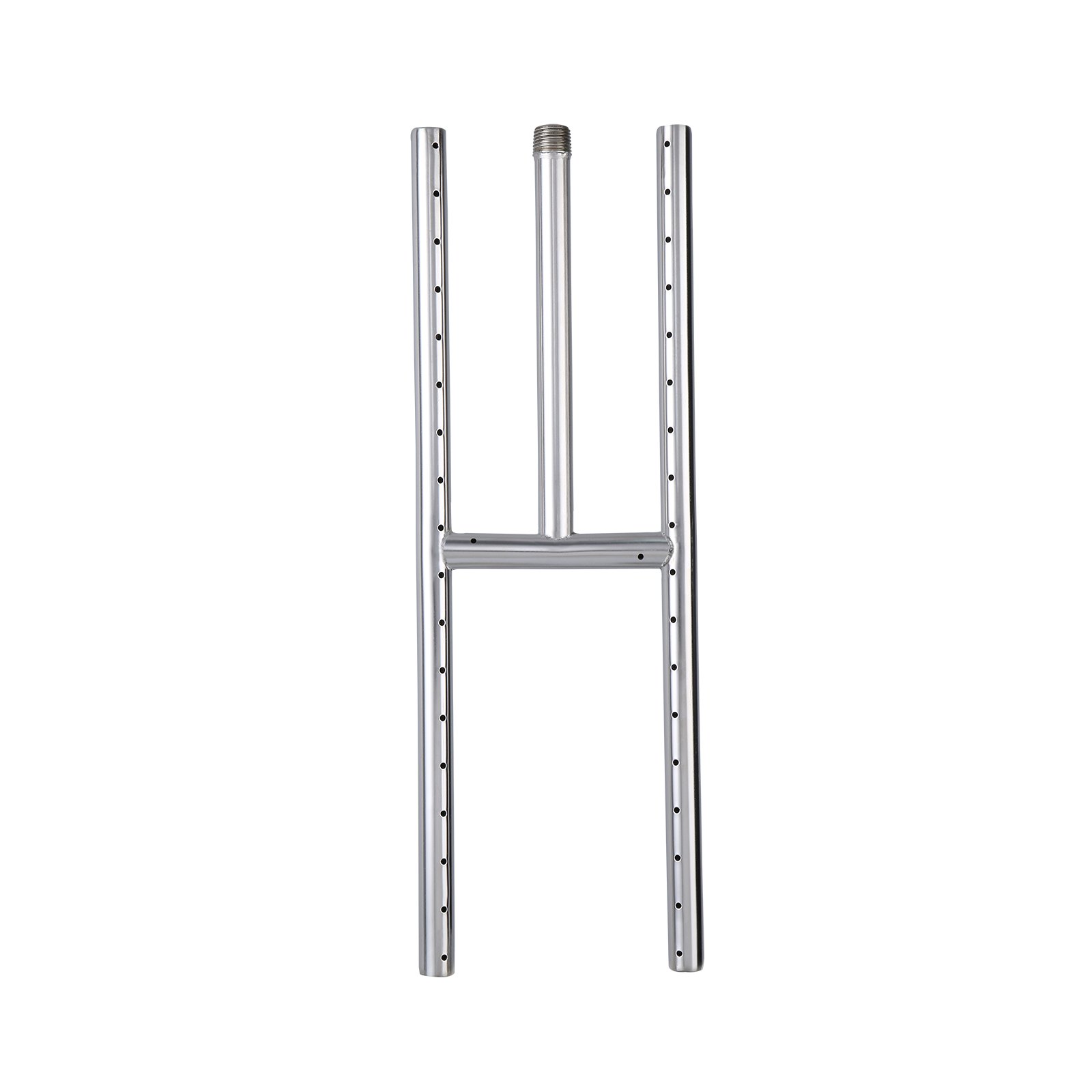 Quemador en H de acero inoxidable para brasero VEVOR, con conector de gas roscado.