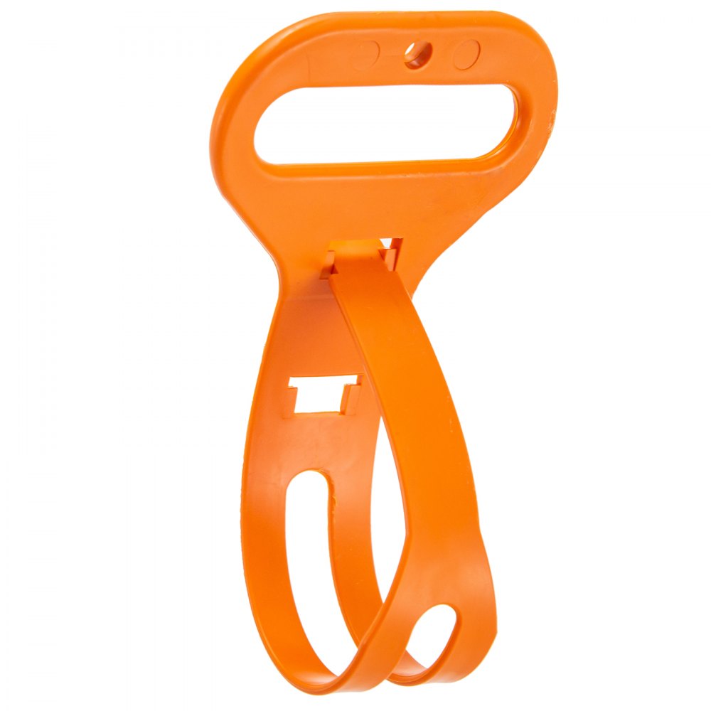Percha de plástico naranja para almacenamiento y organización de cables de extensión de vehículos recreativos VEVOR.