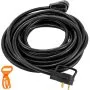 VEVOR Cable de extensión para RV de 36 pies, 30 A, TT-30P a TT-30R, cable de alimentación para RV resistente STW 10/3 60C FT2 BLK, diseño fácil de desenchufar con asa y organizador de cables, resistente a la intemperie para camping, portón trasero, al aire libre