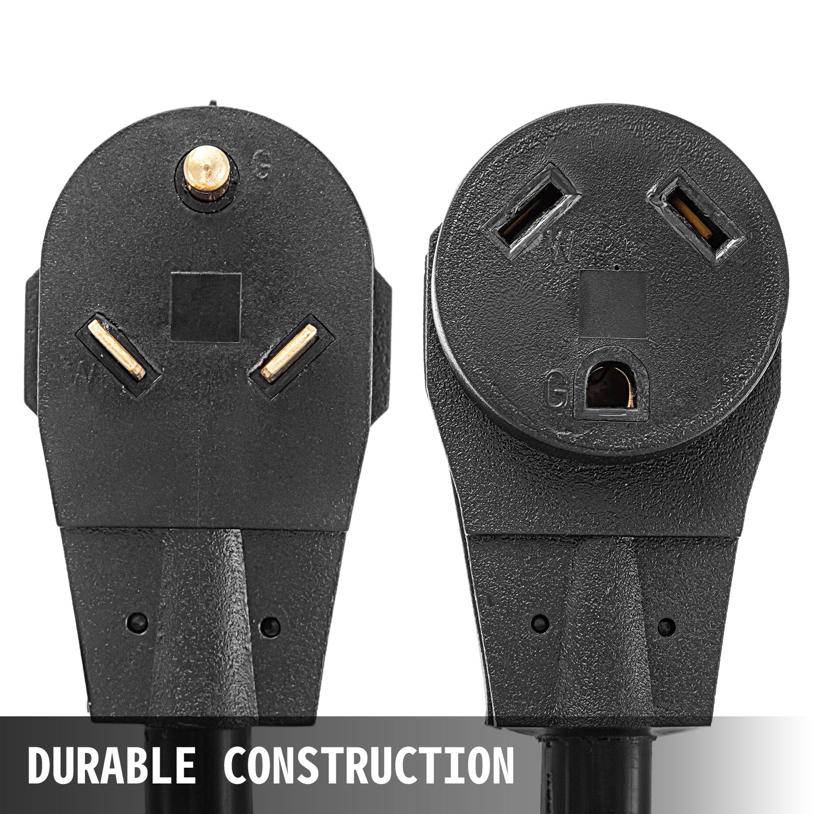 Cable de extensión para vehículos recreativos VEVOR con construcción duradera y conectores de alta calidad
