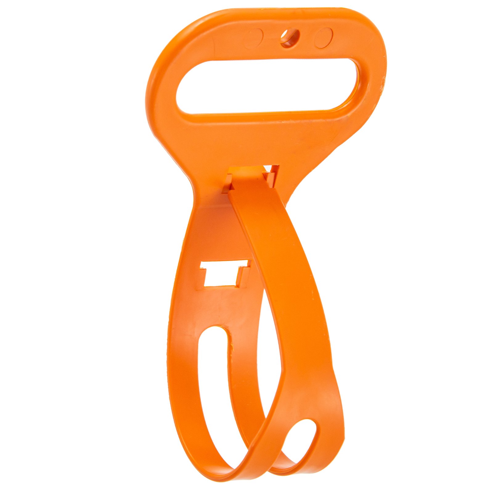 Percha de plástico naranja para almacenamiento y organización de cables de extensión de vehículos recreativos VEVOR.