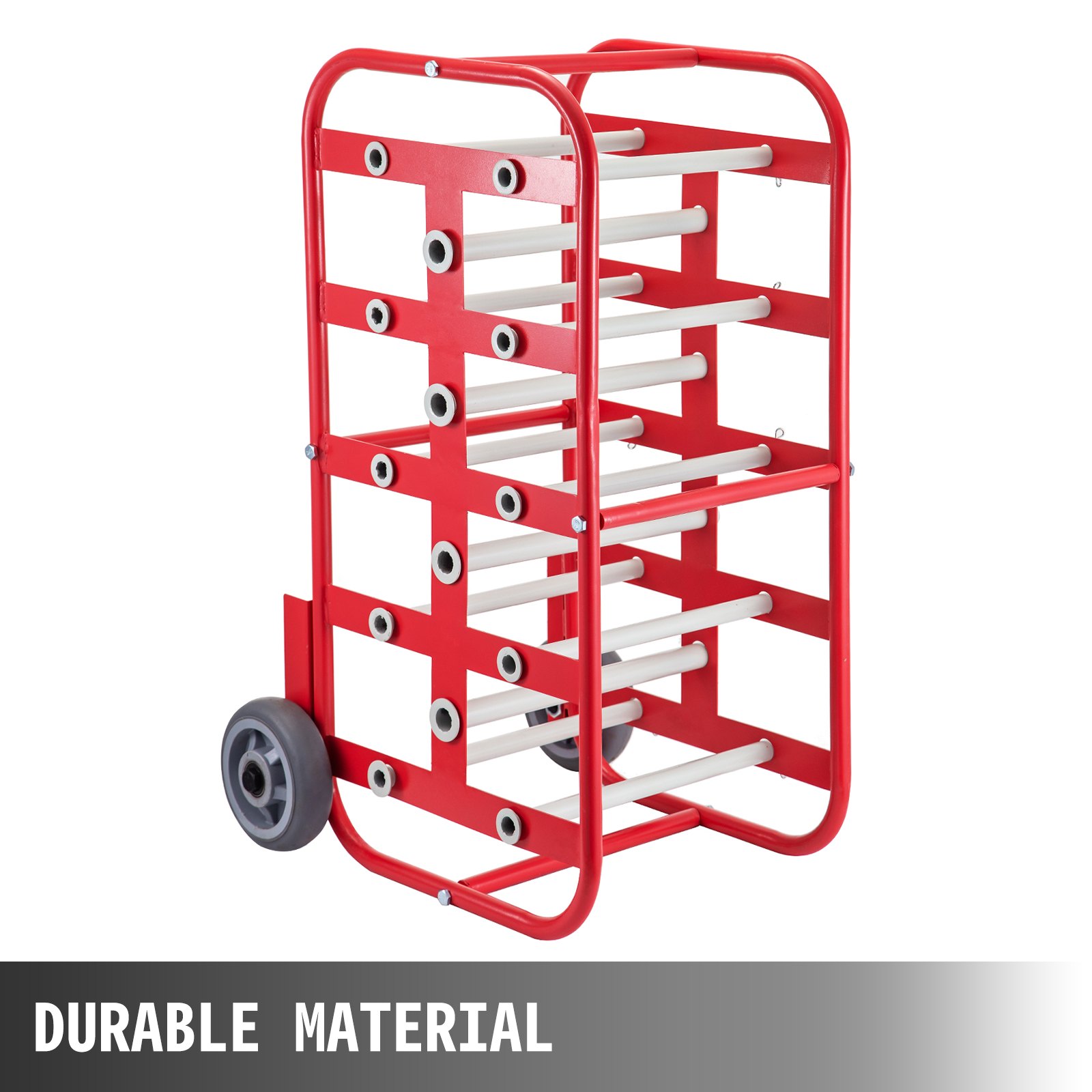 VEVOR Carrete de alambre Caddy Ejes de 1 pulgada y 4/5 pulgadas Estante de carrete de alambre 43 pulgadas x 15 pulgadas x 17 pulgadas Caddy de alambre Múltiples ejes Soporte de carrete de cable y dispensador Almacenamiento de distribución de carrete de alambre para eficiencia en el lugar de trabajo