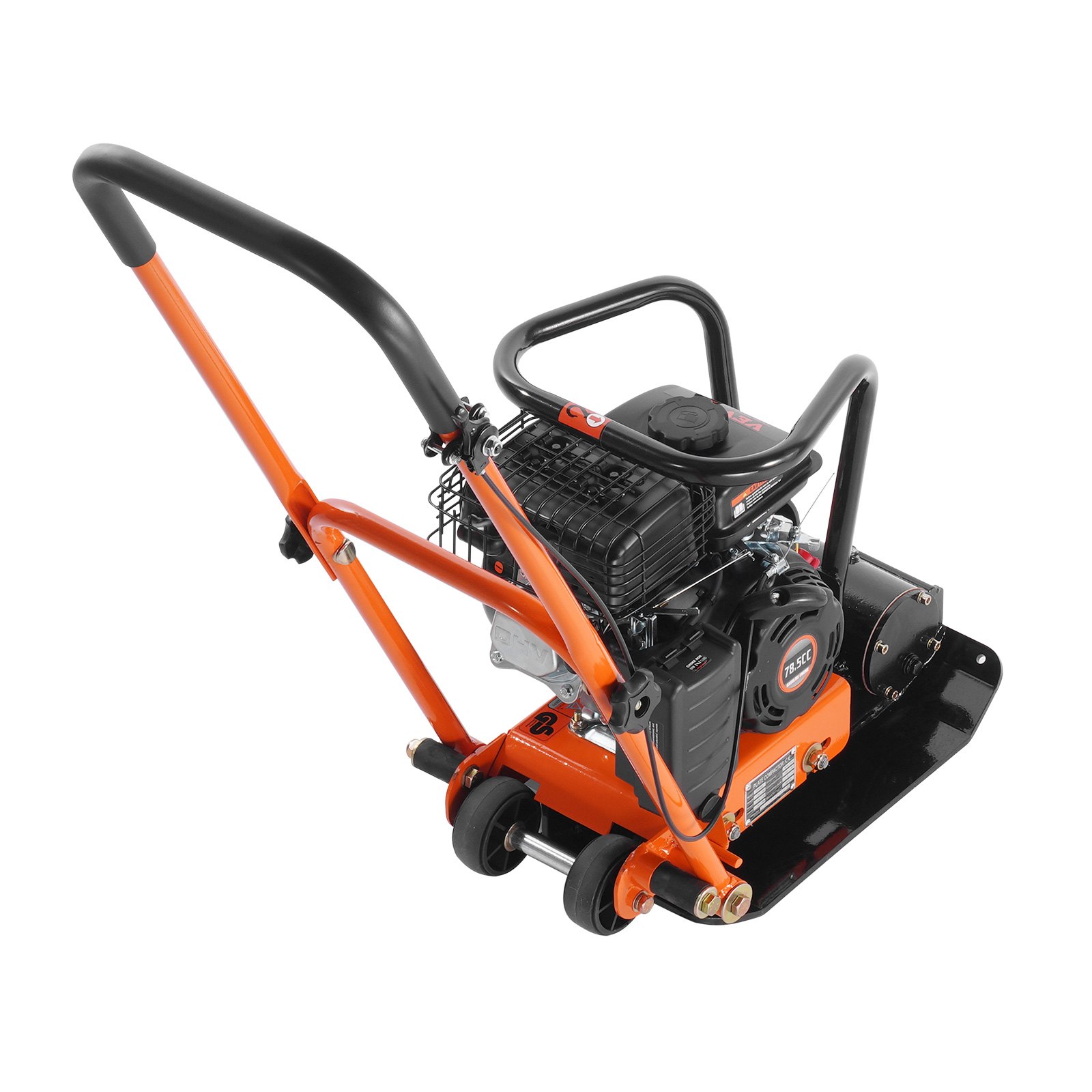 Compactador de placa VEVOR, motor de gasolina de 2.8 HP y 98 CC, 5250 RPM, 1920 lb de fuerza, compactador vibratorio con placa de 18.7 x 11.8 pulgadas para pasarelas, patios, asfalto, paisajismo con adoquines, cumple con la EPA.