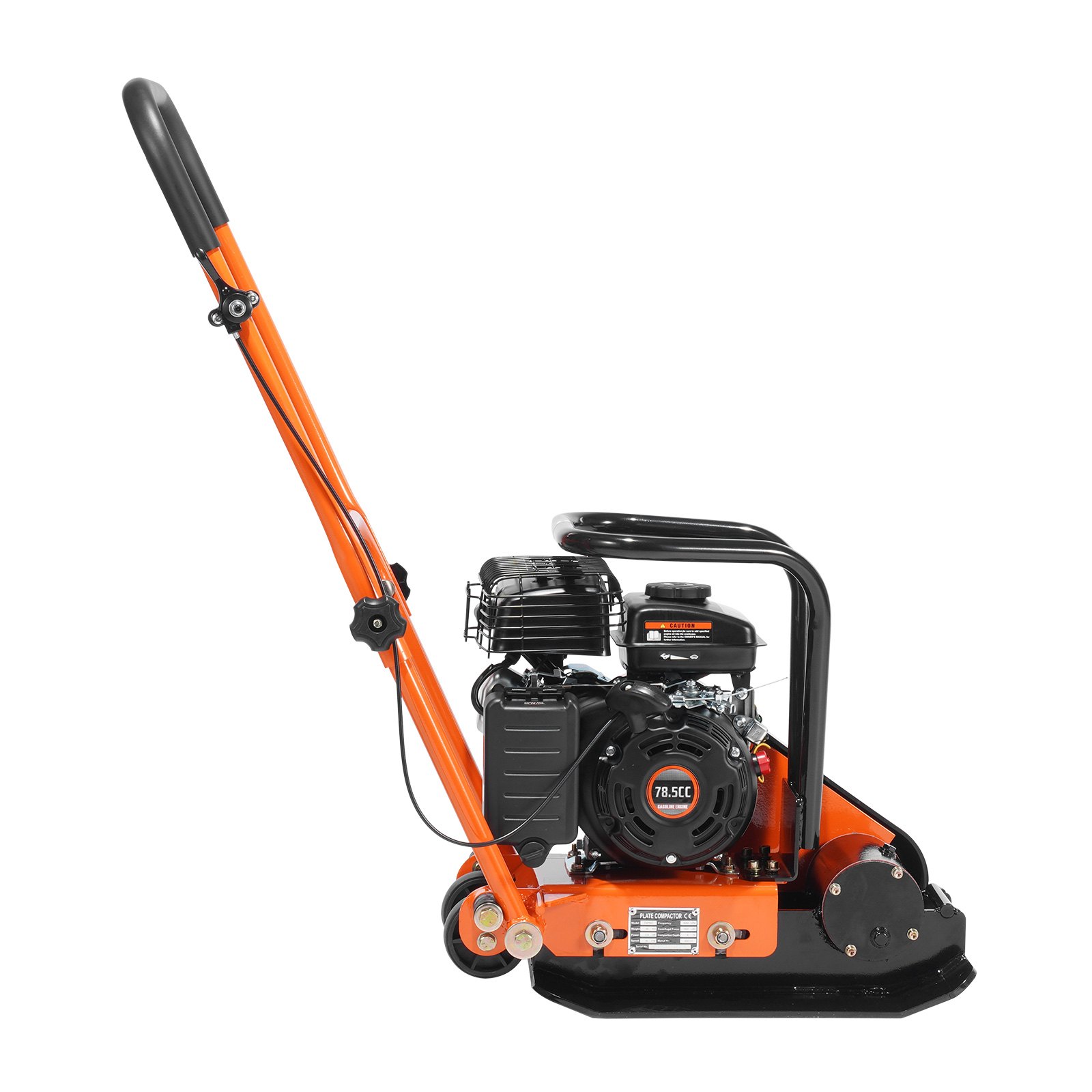 Compactador de placa VEVOR, motor de gasolina de 2.8 HP y 98 CC, 5250 RPM, 1920 lb de fuerza, compactador vibratorio con placa de 18.7 x 11.8 pulgadas para pasarelas, patios, asfalto, paisajismo con adoquines, cumple con la EPA.