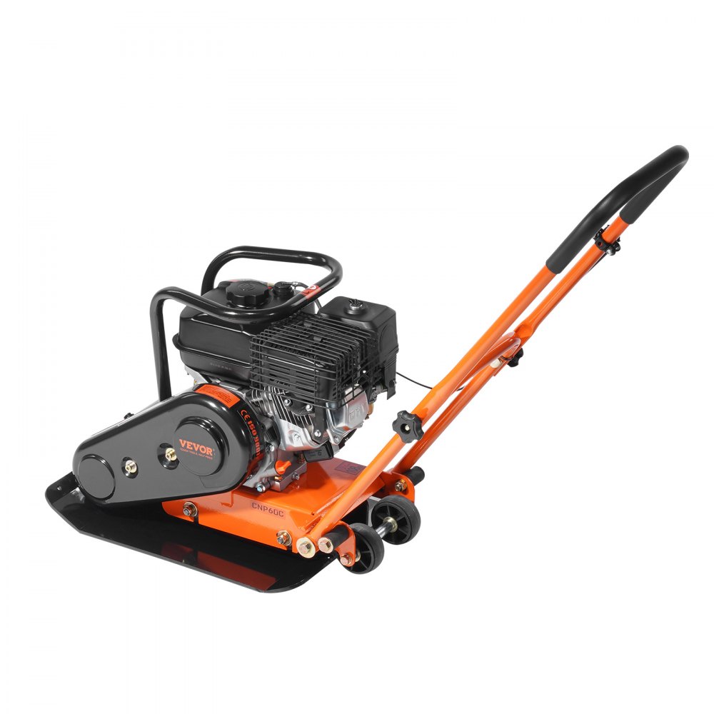 Compactador de placa VEVOR de 6.5 HP, motor de gasolina de 196 cc, compactador vibratorio de 2360 lb, compactador de placa de 22.1 x 15.9 pulgadas, compactador de pavimento de 5600 VPM para pasarelas, asfalto, paisajismo con adoquines