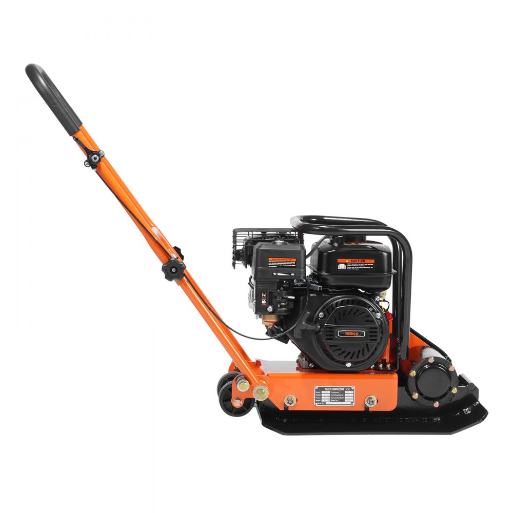 Compactador de placa VEVOR de 6.5 HP, motor de gasolina de 196 cc, compactador vibratorio de 2360 lb, compactador de placa de 22.1 x 15.9 pulgadas, compactador de pavimento de 5600 VPM para pasarelas, asfalto, paisajismo con adoquines