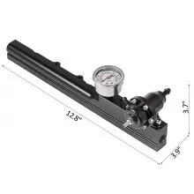 VEVOR Kit de riel de combustible de tamaño de orificio de combustible de 1/2 "Motores intercambiados de la serie B de 1/8 NPT con indicador de regulador de presión de combustible 6AN Accesorio para línea de riel de combustible a combustible