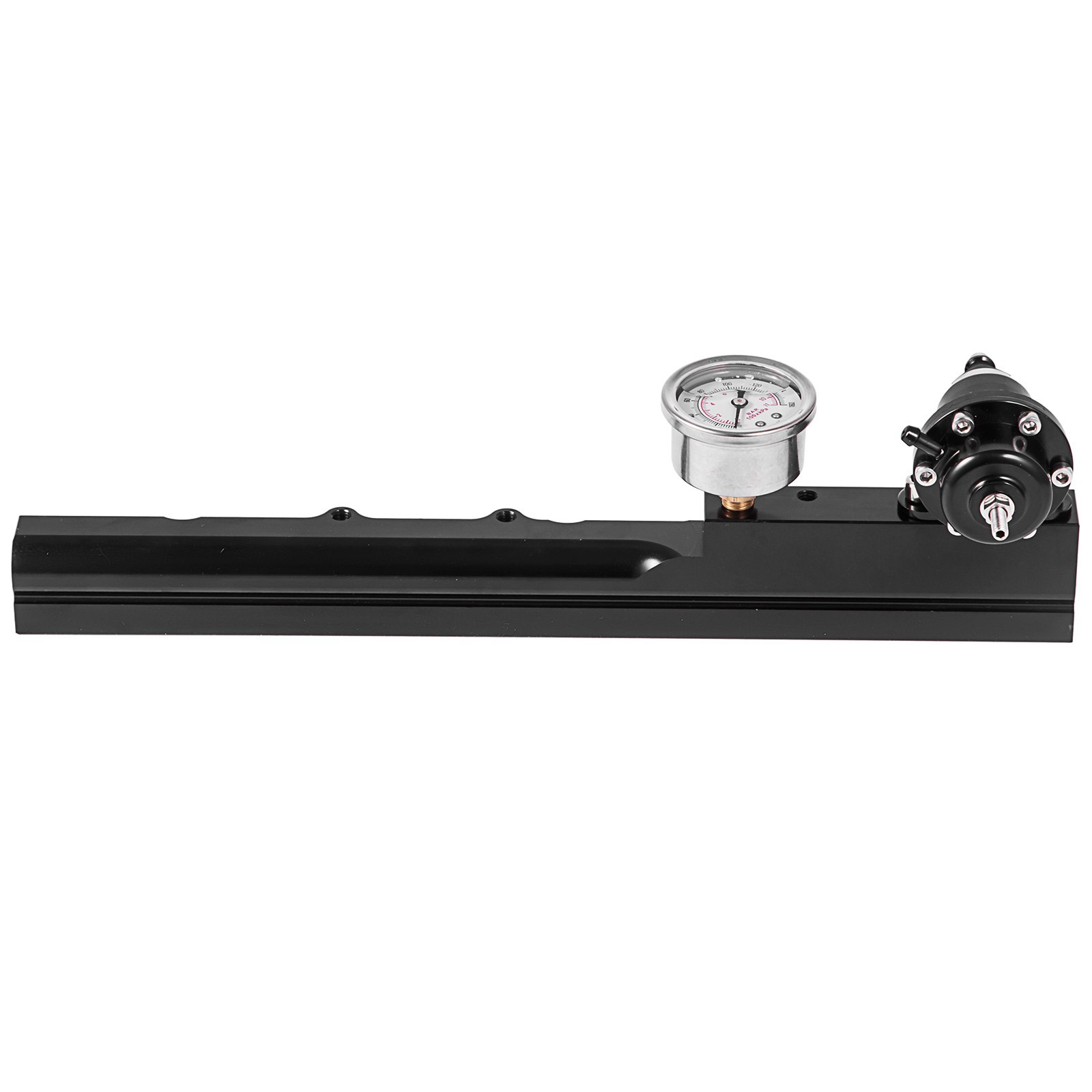 VEVOR Kit de riel de combustible de tamaño de orificio de combustible de 1/2 "Motores intercambiados de la serie B de 1/8 NPT con indicador de regulador de presión de combustible 6AN Accesorio para línea de riel de combustible a combustible
