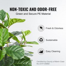 VEVOR Higuera artificial de hoja de violín, 4 pies, material de PE seguro y protección antiinclinación, planta sintética de bajo mantenimiento, árbol falso verde realista en maceta para decoración del hogar, oficina, almacén, interior y exterior