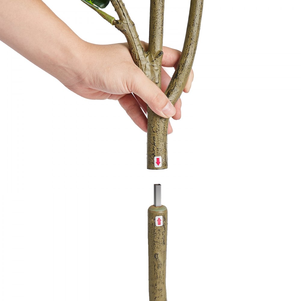 VEVOR - Higuera artificial de hoja de violín, 1,5 m, material de polietileno seguro y protección antivuelco, planta artificial de bajo mantenimiento, árbol artificial verde realista en maceta para decoración de interiores y exteriores, hogar, oficina y almacén.