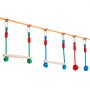 Circuito de obstáculos VEVOR Ninja Warrior para niños, 2 slacklines de 65 pies resistentes a la intemperie, línea de mono con capacidad de peso de 500 libras, equipo de juego para exteriores, juego de entrenamiento para patio trasero con 12 obstáculos