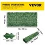 Valla de privacidad VEVOR Ivy, setos artificiales de hojas sintéticas de polipropileno de 140 x 300 cm, panel de 3 capas con hojas verdes para interior o exterior, multiusos para jardín, patio, decoración, balcón, terraza y hogar.