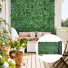 VEVOR Ivy - Pantalla de valla de privacidad, 59 x 118 pulgadas, PP, setos artificiales de hojas sintéticas, 3 capas para interior o exterior, panel de hojas verdes, multiusos para jardín, patio, decoración, balcón, patio, hogar, verde