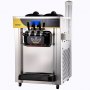 VEVOR Máquina para hacer helados comercial, rendimiento de 22-30 l/h, máquina de servicio suave para encimera de con tolva de 2 x 6 l, panel LCD de 2 l, alarma de escasez de inflado, máquina pa