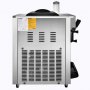 VEVOR Máquina para hacer helados comercial, rendimiento de 22-30 l/h, máquina de servicio suave para encimera de con tolva de 2 x 6 l, panel LCD de 2 l, alarma de escasez de inflado, máquina pa