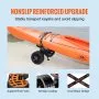VEVOR Carro de kayak resistente, capacidad de carga de 320 libras, carro de canoa desmontable con neumáticos sólidos de 10 pulgadas, soportes ajustables y pie de apoyo antideslizante, para kayaks, can