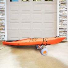 VEVOR Carro de kayak resistente, carro plegable para canoa con neumáticos de 12 pulgadas, ancho ajustable de 6.69 a 17.32 pulgadas, capacidad de peso de 350 libras para kayaks, canoas, tablas de remo,