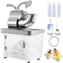 VEVOR - Cono de nieve de alta resistencia con doble cuchilla, acero inoxidable máquina de margarita para escuela, iglesia, restaurantes, bares, Plateado, 440lbs/h, 1