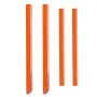 Cuatro puntales de asistencia para portón trasero de remolque VEVOR de color naranja alineados verticalmente sobre un fondo blanco.