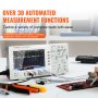 Osciloscopio digital VEVOR, frecuencia de muestreo 1GS/S, osciloscopio portátil de ancho de banda de 100 MHz con pantalla a color de 4 canales, 30 funciones de medición automática para pruebas de circuitos electrónicos DIY