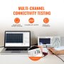 Osciloscopio digital VEVOR, frecuencia de muestreo 1GS/S, osciloscopio portátil de ancho de banda de 100 MHz con pantalla a color de 4 canales, 30 funciones de medición automática para pruebas de circuitos electrónicos DIY