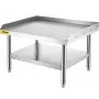 VEVOR Soporte para parrilla mesa de cocina 36 x 30 x 24 pulgadas mesa de acero inoxidable mesa de soporte para parrilla con estante inferior