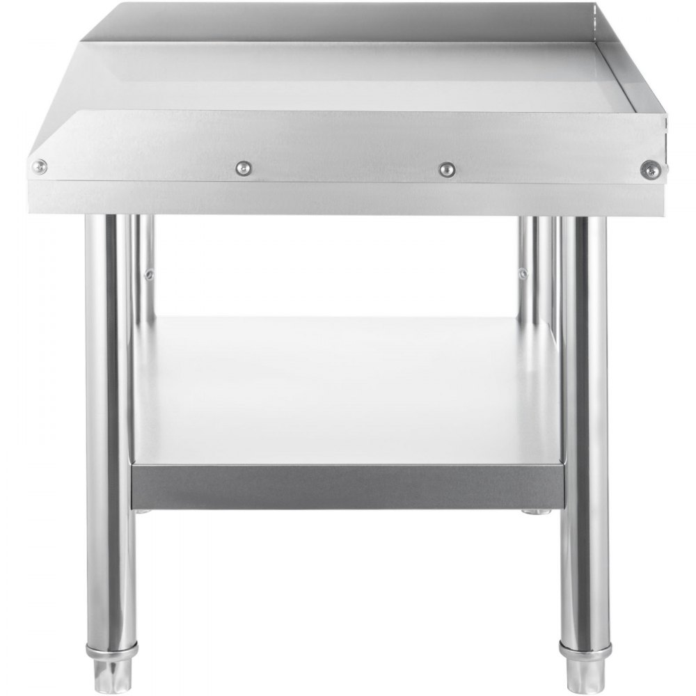 Parrilla de acero inoxidable VEVOR con estante inferior y patas de metal resistentes.