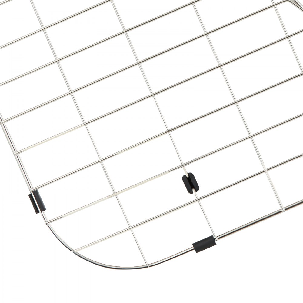 VEVOR Rejilla protectora para fregadero, rejillas de fregadero de acero inoxidable de 26 x 14 pulgadas, rejillas de fregadero de drenaje centradas con radio de esquina R90, rejillas inferiores de fregadero grandes, accesorio universal para fregadero de cocina, plateado