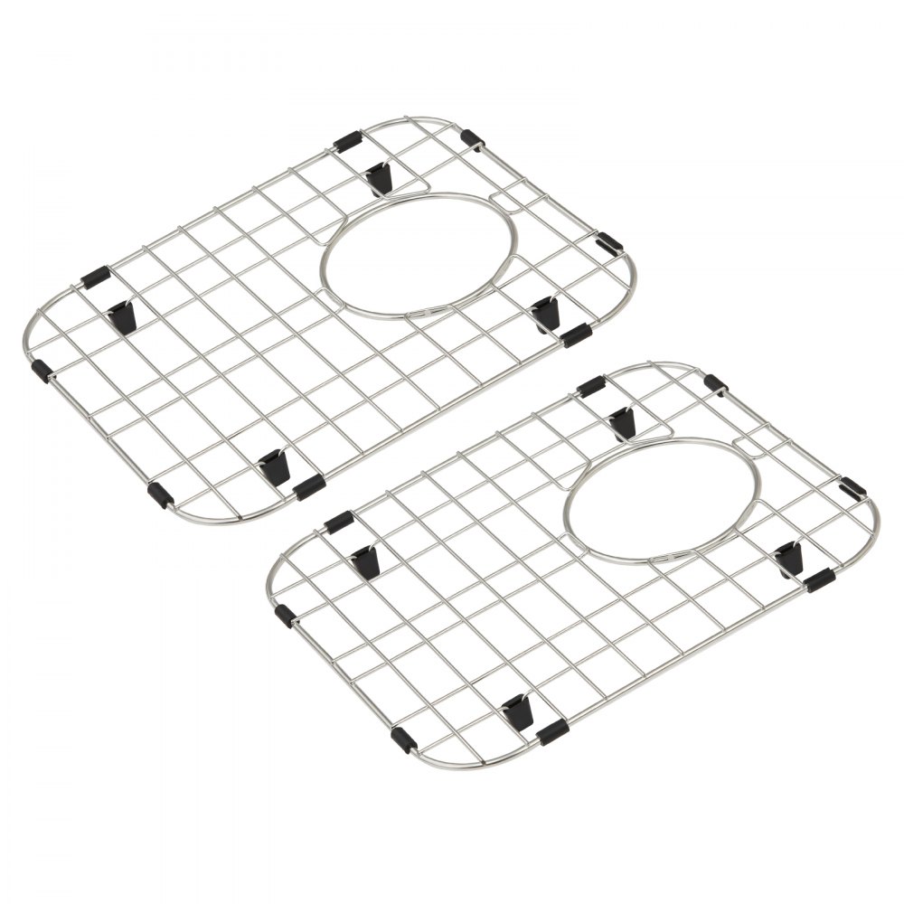 VEVOR Rejilla protectora para fregadero, 2 piezas, rejillas de fregadero de acero inoxidable de 13.3 x 11.6 pulgadas, rejillas de fregadero de drenaje trasero con radio de esquina R50, rejillas inferiores de fregadero grandes, accesorios universales para fregadero de cocina