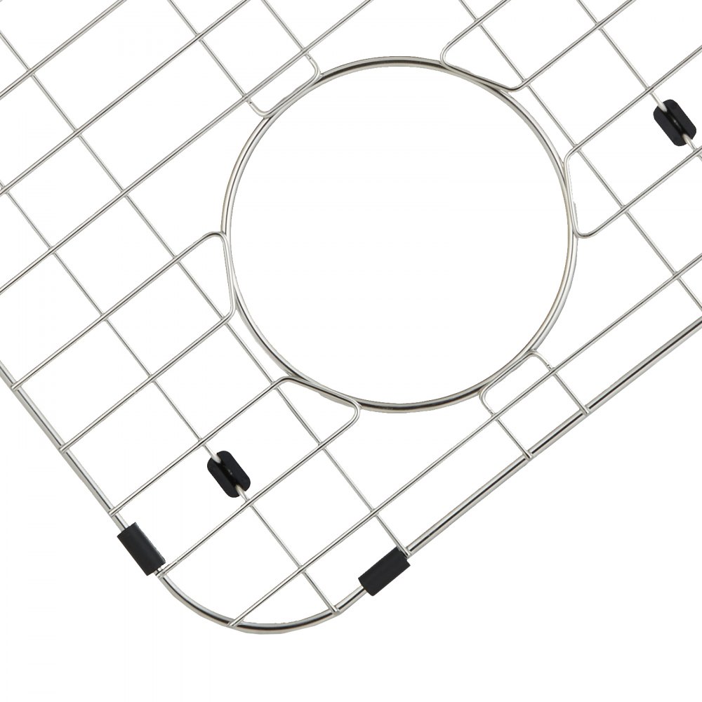 VEVOR Rejilla protectora para fregadero, 2 piezas, rejillas de fregadero de acero inoxidable de 13.3 x 11.6 pulgadas, rejillas de fregadero de drenaje trasero con radio de esquina R50, rejillas inferiores de fregadero grandes, accesorios universales para fregadero de cocina