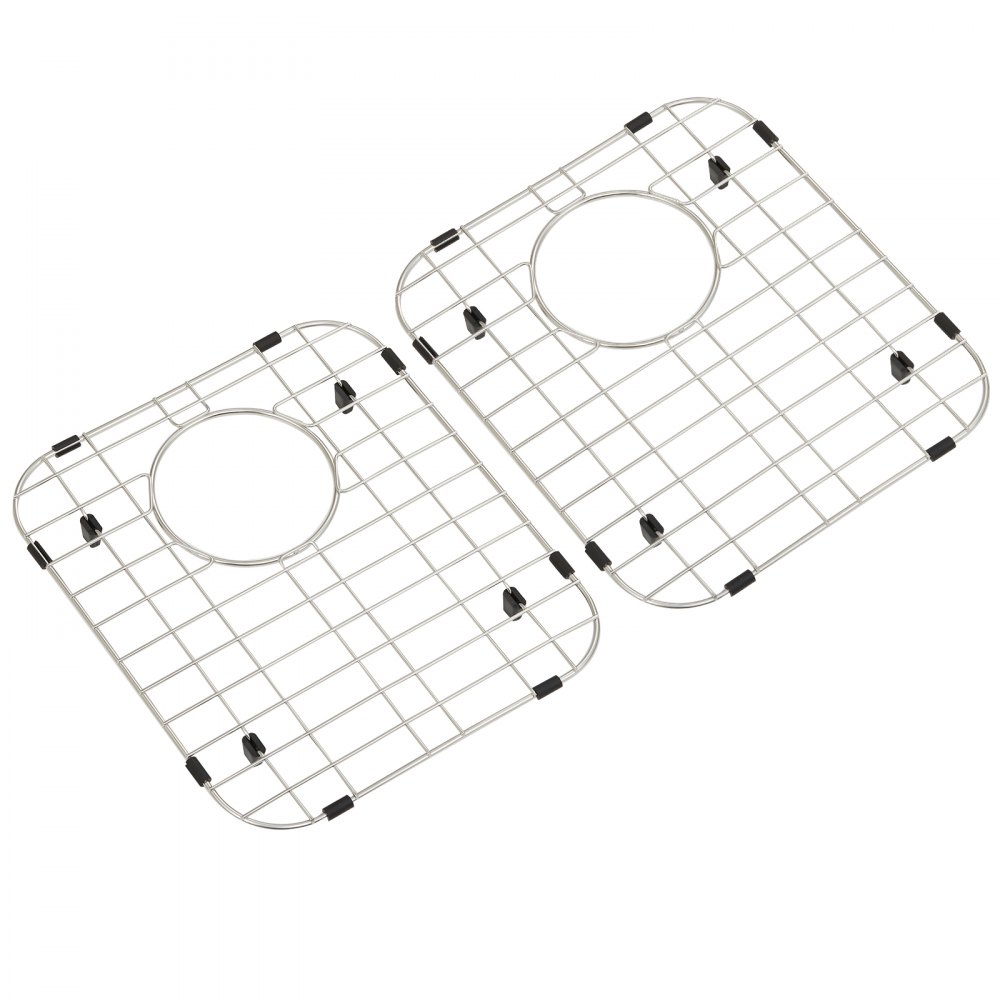 VEVOR Rejilla protectora para fregadero, 2 piezas, rejillas de fregadero de acero inoxidable de 13.3 x 11.6 pulgadas, rejillas de fregadero de drenaje trasero con radio de esquina R50, rejillas inferiores de fregadero grandes, accesorios universales para fregadero de cocina