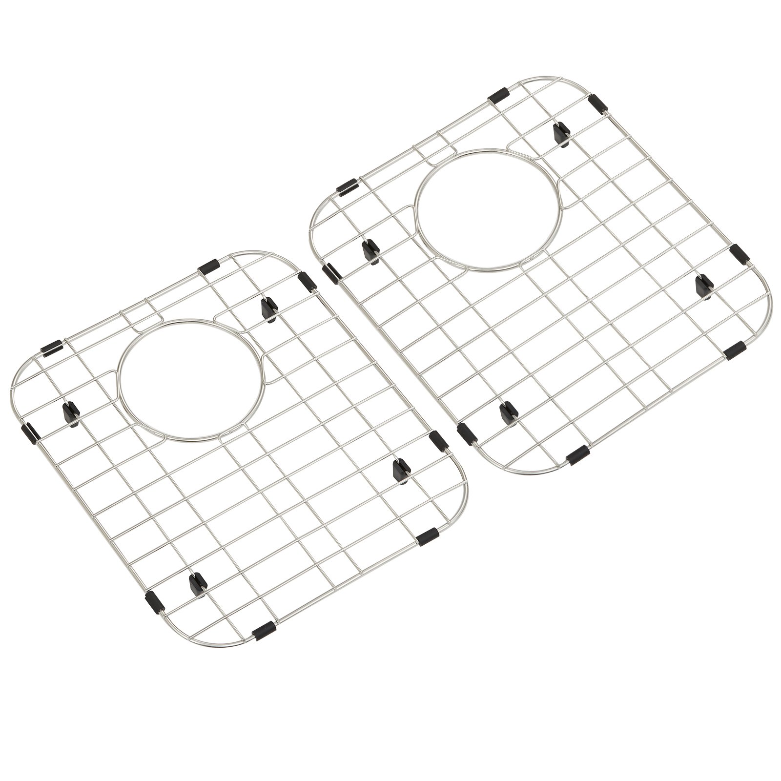 VEVOR Rejilla protectora para fregadero, 2 piezas, rejillas de fregadero de acero inoxidable de 13.3 x 11.6 pulgadas, rejillas de fregadero de drenaje trasero con radio de esquina R50, rejillas inferiores de fregadero grandes, accesorios universales para fregadero de cocina