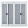 Ventana de concesión VEVOR de 91 x 91 cm, de aleación de aluminio, con 4 ventanas corredizas horizontales, puerta de toldo y gancho de arrastre, ideal para camiones de comida y remolques de concesión.